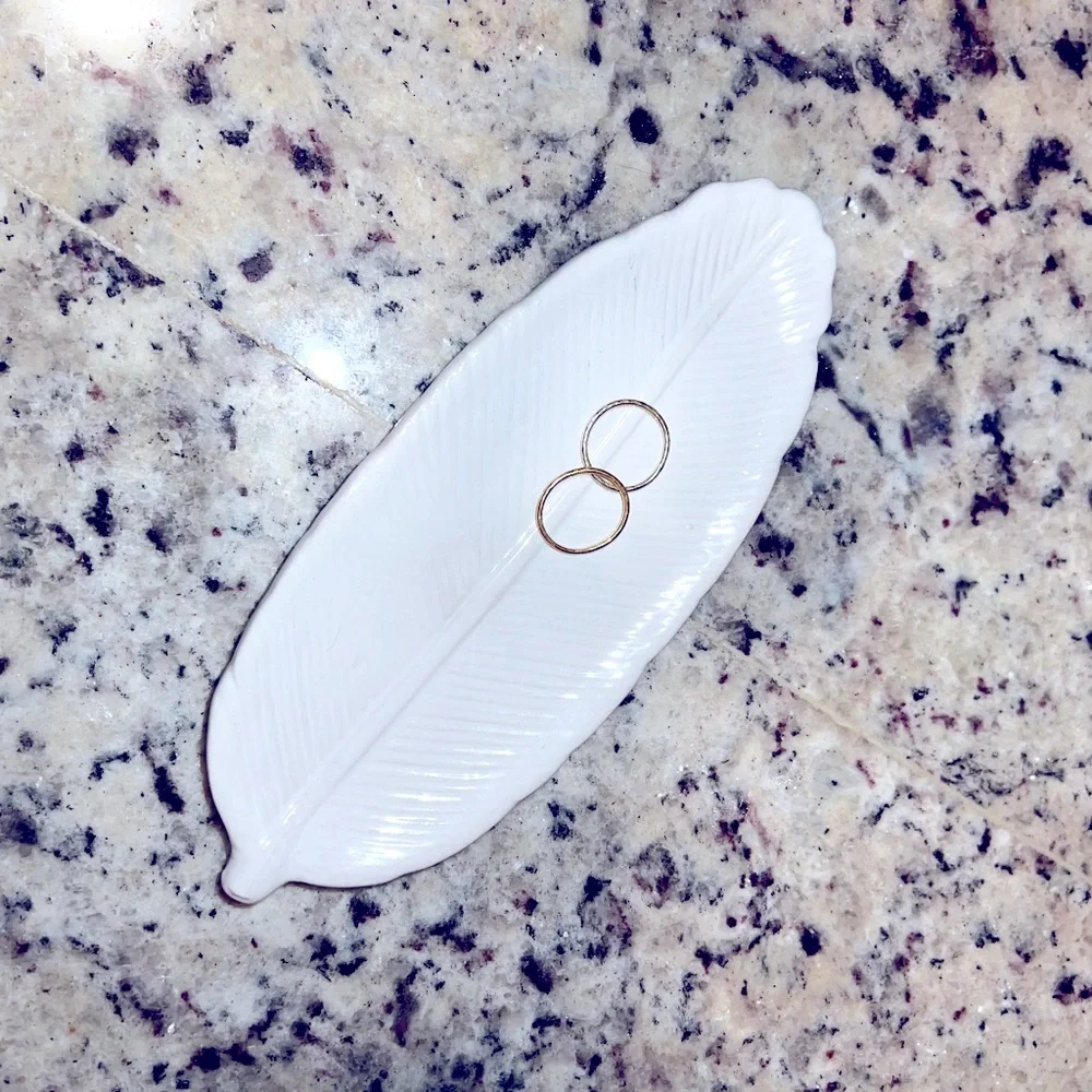White Leaf Trinket Dish